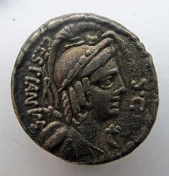 Monnaie romaine, Rome, 67 v. ChrRomeinse Munt, Rome, 67 v. Chr | M. Plaetorius M.f. Cestianus. Ruler