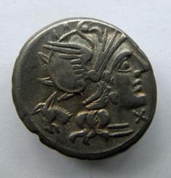 Monnaie romaine, Rome, 145 v. Chr | M. Iunius Silanus. Souverain