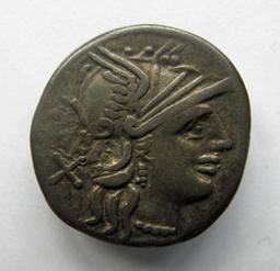 Monnaie romaine, Rome, 135 v. ChrRomeinse Munt, Rome, 135 v. Chr | L. Trebanius. Souverain