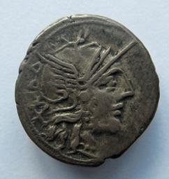 Monnaie romaine, Rome, 123 v. ChrRomeinse Munt, Rome, 123 v. Chr | C. Porcius Cato. Heerser