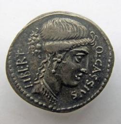 Monnaie romaine, Rome, 55 v. Chr | Q. Cassius Longinus. Ruler