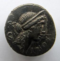 Monnaie romaine, Rome, 49 v.Chr | Q. Sicinius. Souverain