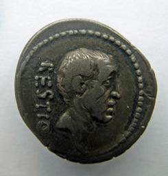Monnaie romaine, Rome, 47 v.Chr | C. Antius C.f Restio. Ruler