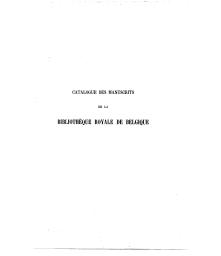Catalogue des manuscrits de la Bibliothèque royale de Belgique | Van den Gheyn, Joseph Marie Martin (1854-1913) - S.J. Author