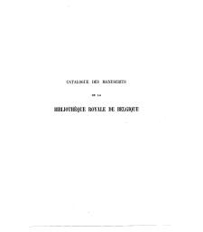 Catalogue des manuscrits de la Bibliothèque Royale de Belgique | Van den Gheyn, Joseph Marie Martin (1854-1913) - S.J. Author