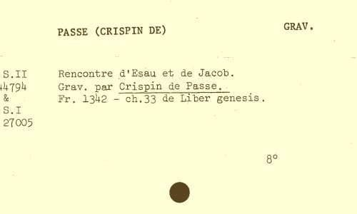 Rencontre d'Esau et de Jacob | de Passe, Crispijn, I (1564-1637). Graveur