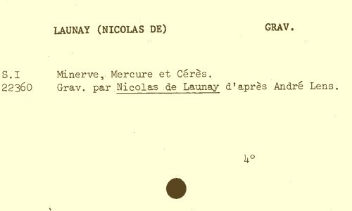 Minerve, Mercure et Cérès | Launay, Nicolas de (1739-1792) - l'aîné, graveur français. Graveur