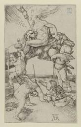 Witch Riding Backwards on a Goat | Dürer, Albrecht (1471-1528). Artiest