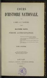 Cours d'histoire nationale | Namèche, Alexandre (1811-1893) - kanunnik. Author