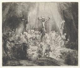 Christ Crucified between the two Thieves:'The Three Crosses' | van Rijn, Rembrandt Harmenszoon (1606-1669) - peintre et graveur. Engraver