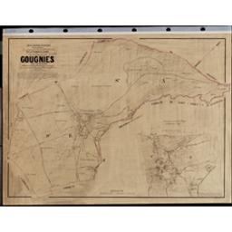 Plan parcellaire de la commune de Gougnies | Popp, Philippe Christian (1805-1879)
