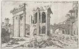 View of the Forum of Nerva | Cock, Hieronymus (1518-1570). Graphiste