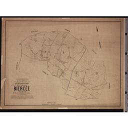 Plan parcellaire de la commune de Biercée | Popp, Philippe Christian (1805-1879)