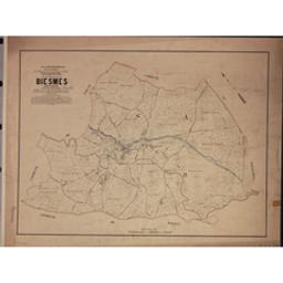 Plan parcellaire de la commune de Biesmes sous-Thuin | Popp, Philippe Christian (1805-1879)