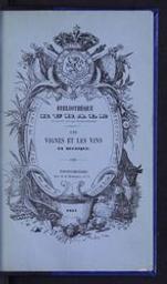 Culture de la vigne et fabrication des vins en Belgique | Joigneaux, Pierre (1815-1892). Auteur