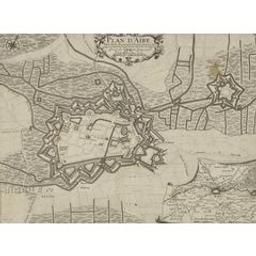 Plan d'Aire, place forte du Comté d'Artois située a 20. degr. 10. min. de long. et à 50. degr. 3 | Inselin, Charles (flor. 1680-1715). Graveur