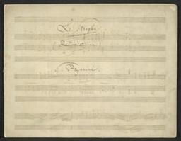Le Streghe (Hexenvariationen) | Paganini, Niccolò (1782-1840) - Italian violinist and composer. Composer