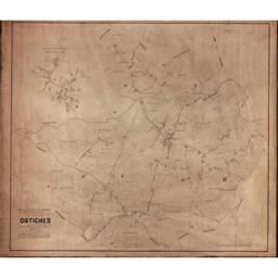 Plan parcellaire de la commune de Ostiches | Popp, Philippe Christian (1805-1879)