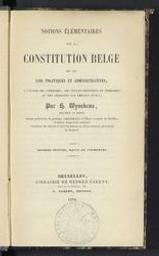 Notions élémentaires sur la constitution belge et les lois politiques et administratives | Wyvekens, Hippolyte. Auteur