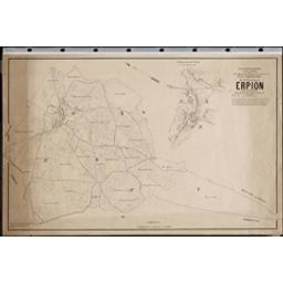 Plan parcellaire de la commune de Erpion | Popp, Philippe Christian (1805-1879)