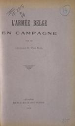 L'armée belge en campagne | Van Erde, E. Author