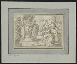 King Aemulius condemning Romulus and Remus to death (?) | Unknown German. Illustrateur
