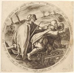 Deux aveugles qui se conduisent l'un l'autre et tombent dans un fossé | Bruegel, Pieter, I (ca.1525 - 1569). Author