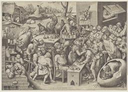 The Stone Operation or the Witch of Mallegem (recto); Patientia (verso) | Bruegel, Pieter, I (ca.1525 - 1569). Designer