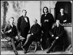 Le Quatuor Ysaÿe entourant César Franck 1890 [avec le pianiste Paul Braud dans la niche] | Ysaÿe, Eugène (1858-1931) - Violoniste, compositeur et chef d'orchestre. Vorige eigenaar