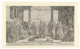 The Venetian wedding | Goltzius, Hendrick (1558-1616). Graveur