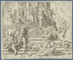 The Destruction of The Temple of Baal and The Slaughter of His Priests | Van Heemskerck, Maerten (1498-1574). Artiest
