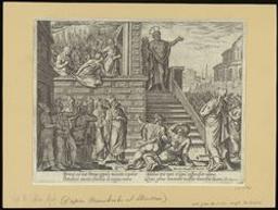 St Peter Preaching In Jerusalem | Galle, Philips (1537-1612) - engraver, publisher. Redacteur / Bezorger / Tekstuitgever