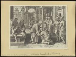 Cornelius Kneeling Before St Peter | Galle, Philips (1537-1612) - engraver, publisher. Redacteur / Bezorger / Tekstuitgever
