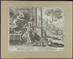 The Angel Appearing to St Philip | Galle, Theodoor (1571-1633) - graveur en drukker. Redacteur / Bezorger / Tekstuitgever