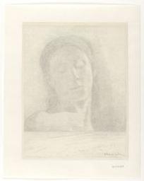 "Eyes closed" | Redon, Odilon (1840-1916). Illustrator