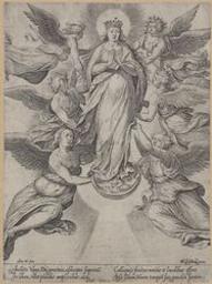 The Assumption of the Virgin | Wierix, Hieronymus (Antwerp, 1553 - 1619). Graveur