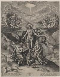 The Lord of Mercy with Repentant Sinners | Wierix, Hieronymus (Antwerp, 1553 - 1619). Graveur