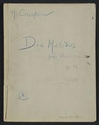 Mathieux Crickboom Dix Mélodies pour chant et piano op. 12 | Crickboom, Mathieu (1871-1947). Componist