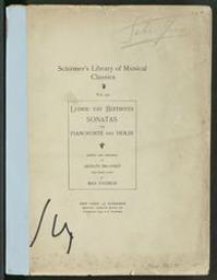Sonatas for pianoforte and violin | Beethoven, Ludwig van (1770-1827). Componist