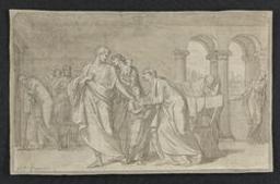 Regulus returning to Carthage; verso of the mount: Study of a right foot | Cels, Cornelis (1778-1859). Illustrator