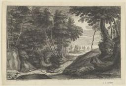 Landscape with rain | Jode, Arnold de (ca. 1638-1667). Engraver