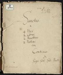 Sanctus a 4 Voci 2 Corni 2 Hautbois 2 Violini con Continuo di Sig Joh Seb Bach | Bach, Johann Sebastian (1685-1750)