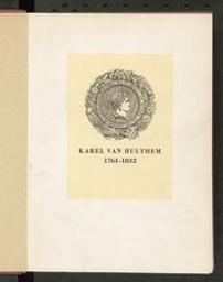 Karel Van Hulthem, 1764-1832 | Leleux, Fernand. Auteur van voorwoord, inleiding, etc