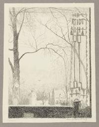 "Paysage vu à travers la fenêtre" | Spilliaert, Léon (1881-1946). Engraver