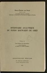 Inventaire analytique du fonds Houwaert-De Grez | Van Parys, Henry-Charles (1911-1990) - docteur en droit, généalogiste
