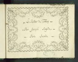 Le Retour de Tobias Par Joseph Heydn Part Première | Haydn, Joseph (1732-1809) - Austrian composer