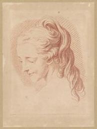 Tête de femme | Bonnet, Louis Marin (1736/43-1793). Engraver