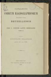 Catalogus Codicum Hagiographicorum | Société des Bollandistes (Bruxelles)