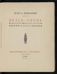 Béâle-Gryne | Bosschère, Jean de