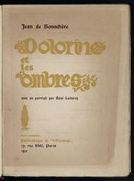 Dolorine et les ombres | De Bosschère, Jean (1878-1953) - Peintre et écrivain français d'origine belge